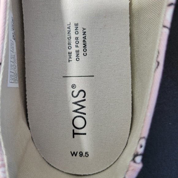 TOMS Women's Alpargata Bow Tie Slip On Flats Casual, Size: 9.5, Color: Pink - Picture 7 of 8